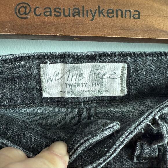 Free People Womens Irreplaceable Flare Jeans Galaxy Black High Rise Button Front - Picture 5 of 14